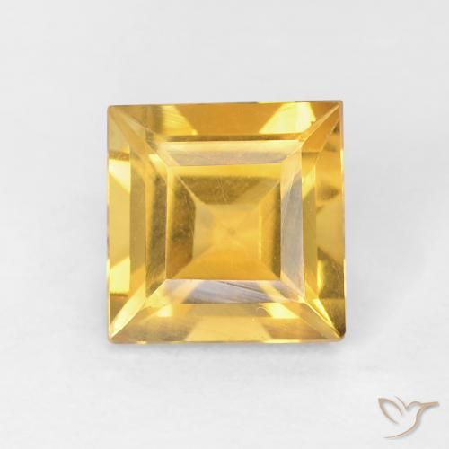 0.94ct Natural ouro médio Citrino, Quadrado, VVS-VS