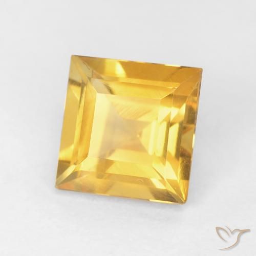 Citrino ouro médio Natural 0.94ct, Quadrado, VVS-VS