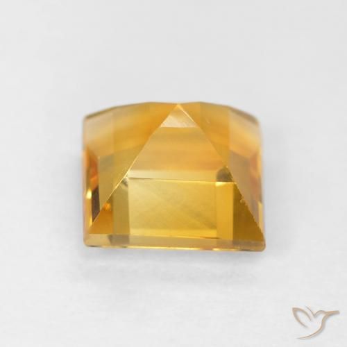 Citrino ouro médio Natural 0.94ct, Quadrado, VVS-VS