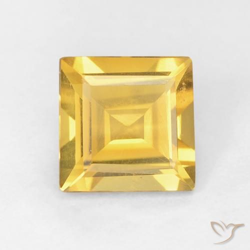 0.98ct Natural Dourado Citrino, Quadrado, VVS-VS