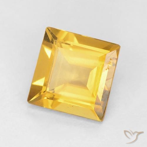 Citrino Dourado Natural 0.98ct, Quadrado, VVS-VS