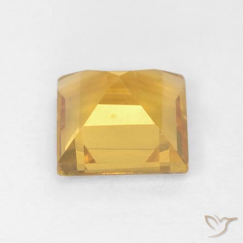 Citrino Dourado Natural 0.98ct, Quadrado, VVS-VS