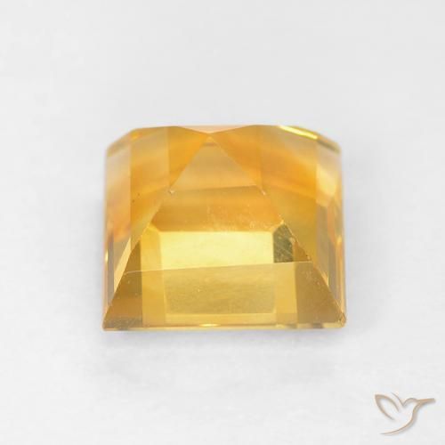 Citrino Laranja Dourada Natural 1.17ct, Quadrado, VVS-VS