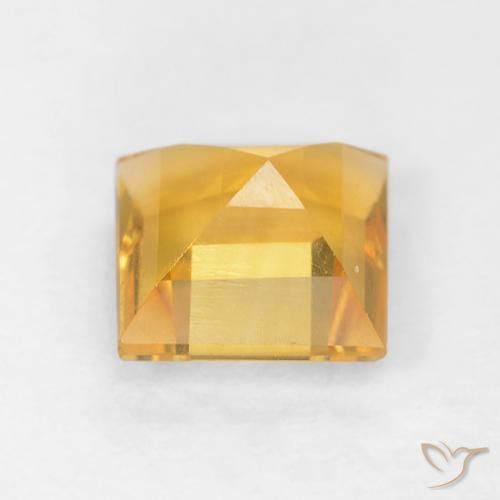 Citrino Laranja Dourada Natural 1.06ct, Quadrado, VVS-VS