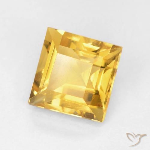 Citrino Dourado Natural 1.06ct, Quadrado, VVS-VS