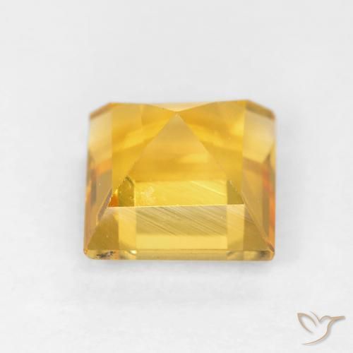 Citrino Dourado médio Natural 1.10ct, Quadrado, VVS-VS