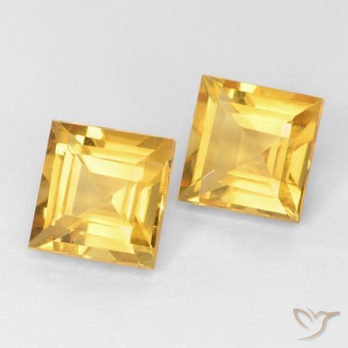 Pedras preciosas de Citrino ouro brilhante natural de 2.20 ct, Quadrado, VS