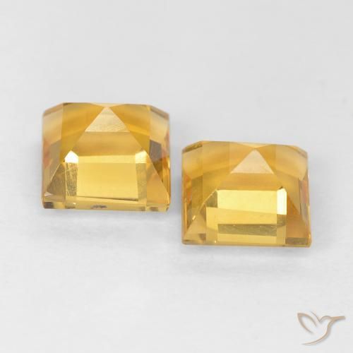 Pedras preciosas de Citrino ouro brilhante natural de 2.20 ct, Quadrado, VS