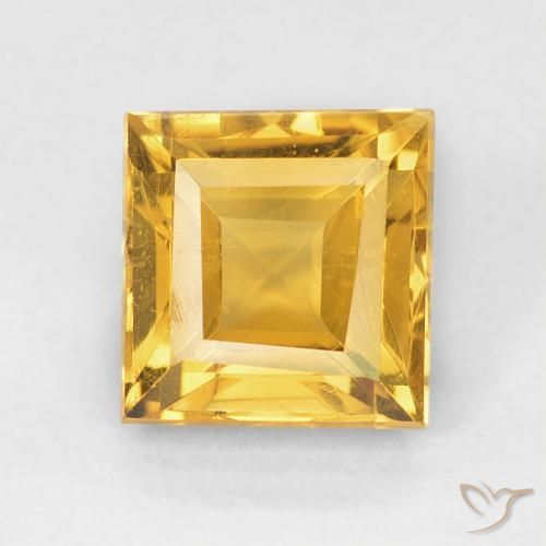 1.06ct Natural Dourado médio Citrino, Quadrado, VS