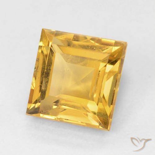 Citrino Dourado médio Natural 1.06ct, Quadrado, VS