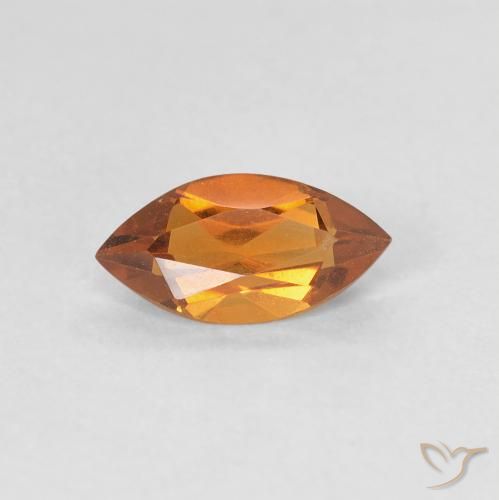 0.53ct Natural Laranja Médio Citrino, Marquesa, VVS-VS