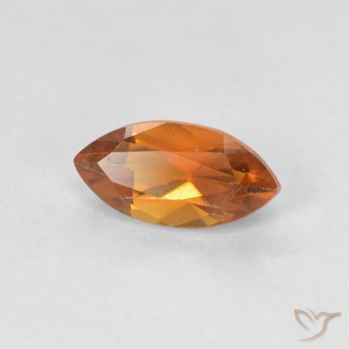 Citrino Laranja Profundo Natural 0.66ct, Marquesa, VVS-VS