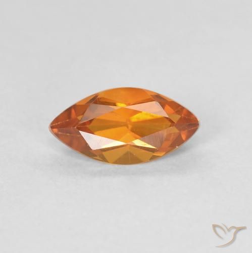 0.58ct Natural Laranja Médio Citrino, Marquesa, VVS-VS