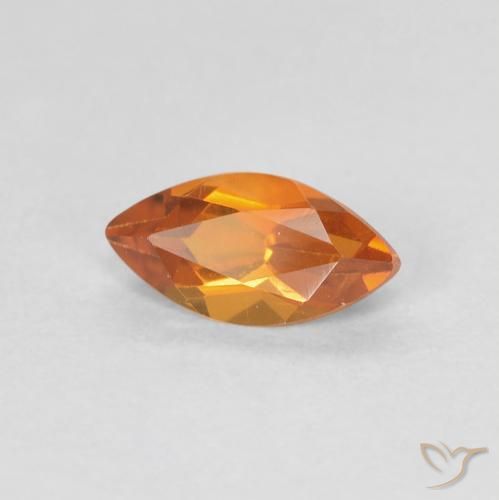 Citrino Laranja Médio Natural 0.58ct, Marquesa, VVS-VS