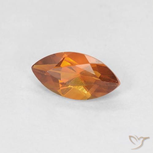 Citrino Laranja Profundo Natural 0.56ct, Marquesa, VVS-VS