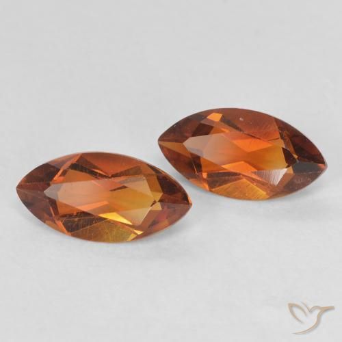 1.10ctw Natural Laranja escuro Citrino, Marquesa, VVS