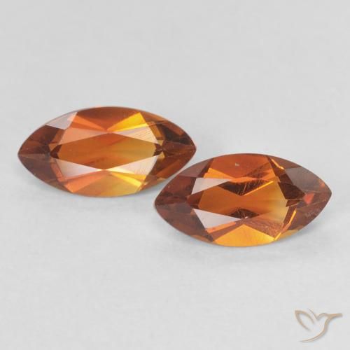 Pedras preciosas de Citrino Laranja escuro natural de 1.10 ct, Marquesa, VVS