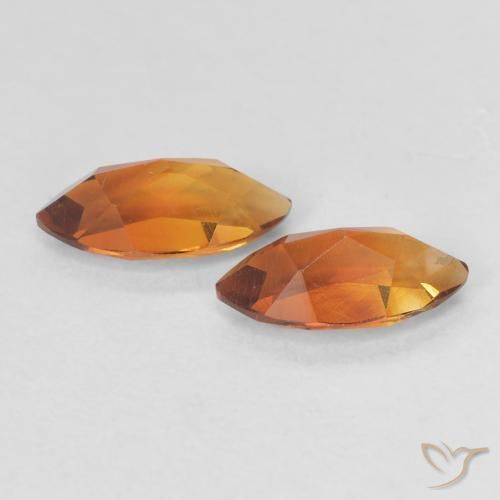 Pedras preciosas de Citrino Laranja escuro natural de 1.10 ct, Marquesa, VVS