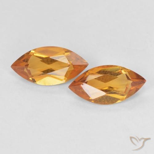 Pedras preciosas de Citrino Laranja Médio natural de 0.98 ct, Marquesa, VVS