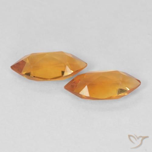 Pedras preciosas de Citrino Laranja Médio natural de 0.98 ct, Marquesa, VVS