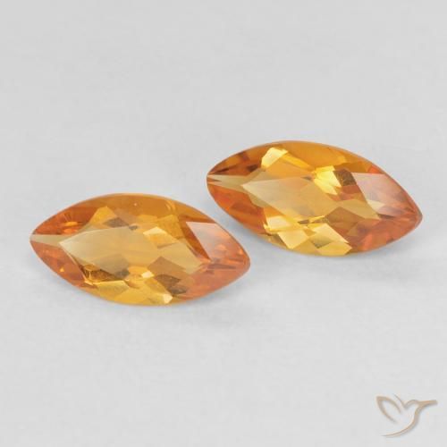 Pedras preciosas de Citrino Laranja Médio natural de 0.92 ct, Marquesa, VVS