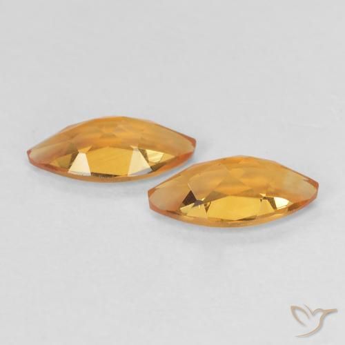 Pedras preciosas de Citrino Laranja Médio natural de 0.92 ct, Marquesa, VVS
