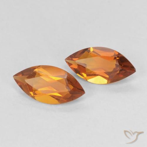 Pedras preciosas de Citrino Laranja Médio natural de 1.02 ct, Marquesa, VVS