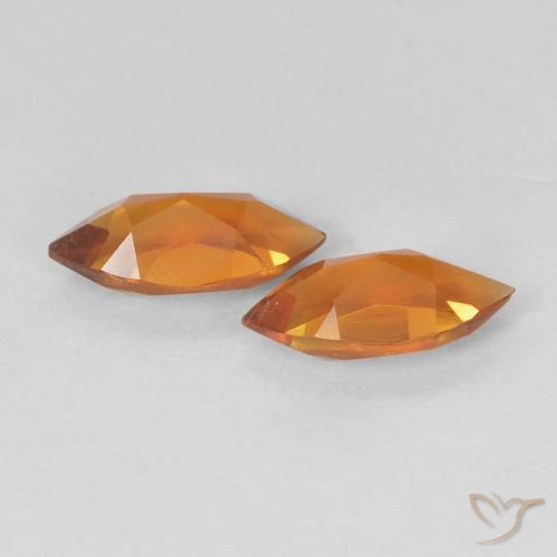 Pedras preciosas de Citrino Laranja Médio natural de 1.02 ct, Marquesa, VVS
