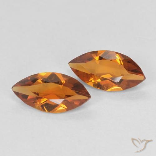 Pedras preciosas de Citrino Laranja Médio natural de 1.00 ct, Marquesa, VVS-VS
