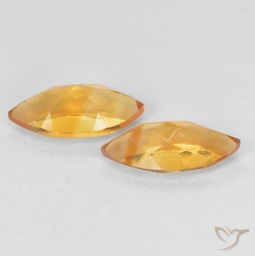 Pedras preciosas de Citrino Laranja-Ouro natural de 0.97 ct, Marquesa, VVS-VS