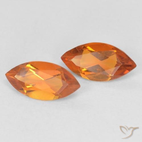 Pedras preciosas de Citrino Laranja amarelado natural de 0.87 ct, Marquesa, VVS-VS
