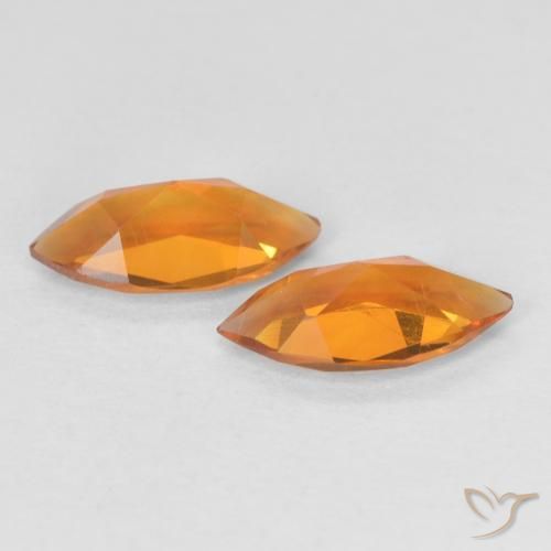 Pedras preciosas de Citrino Laranja amarelado natural de 0.87 ct, Marquesa, VVS-VS