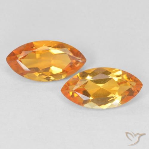 1.04ctw Natural Laranja-Ouro Citrino, Marquesa, VVS-VS