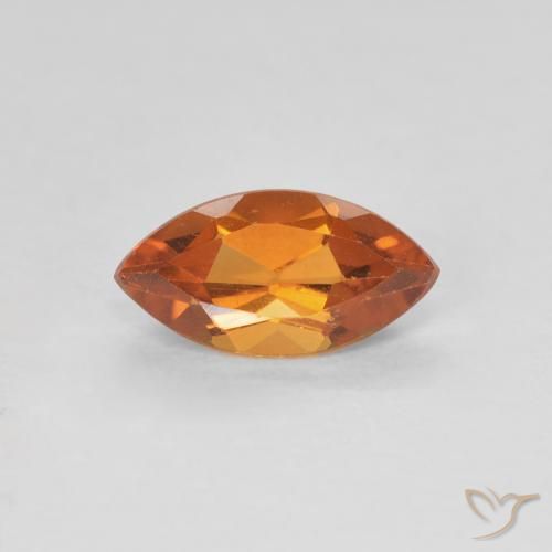 0.59ct Natural Laranja Profundo-Ouro Citrino, Marquesa, VVS-VS