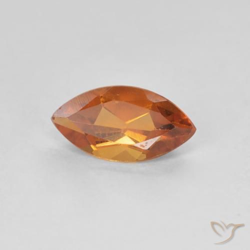 Citrino Laranja Profundo-Ouro Natural 0.59ct, Marquesa, VVS-VS