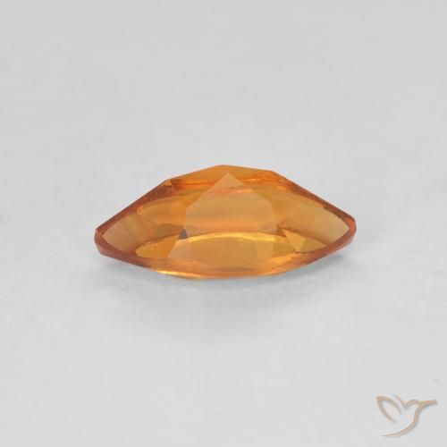 Citrino Laranja Profundo-Ouro Natural 0.59ct, Marquesa, VVS-VS