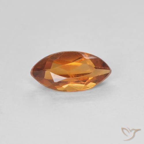 0.58ct Natural Laranja Profundo-Ouro Citrino, Marquesa, VVS-VS