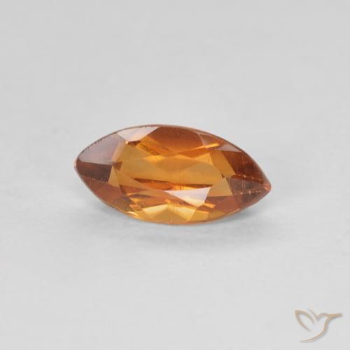 Citrino Laranja Profundo-Ouro Natural 0.58ct, Marquesa, VVS-VS
