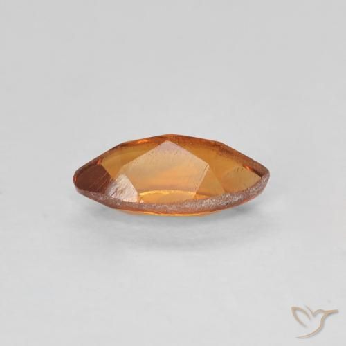 Citrino Laranja Profundo-Ouro Natural 0.58ct, Marquesa, VVS-VS