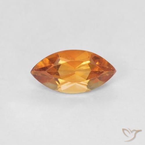 0.59ct Natural Laranja Profundo Citrino, Marquesa, VS