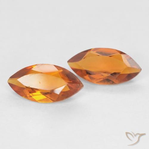 Pedras preciosas de Citrino Laranja Médio natural de 0.97 ct, Marquesa, VVS-VS