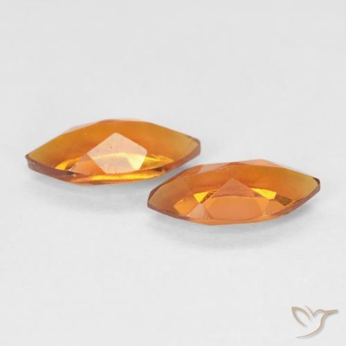 Pedras preciosas de Citrino Laranja Médio natural de 0.97 ct, Marquesa, VVS-VS