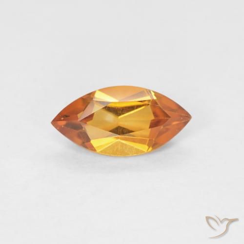 0.51ct Natural Laranja Médio Citrino, Marquesa, VVS