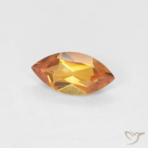Citrino Laranja Médio Natural 0.51ct, Marquesa, VVS