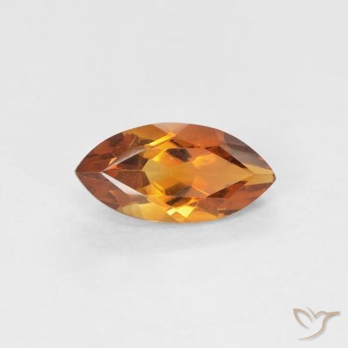 0.57ct Natural laranja marrom Citrino, Marquesa, VVS