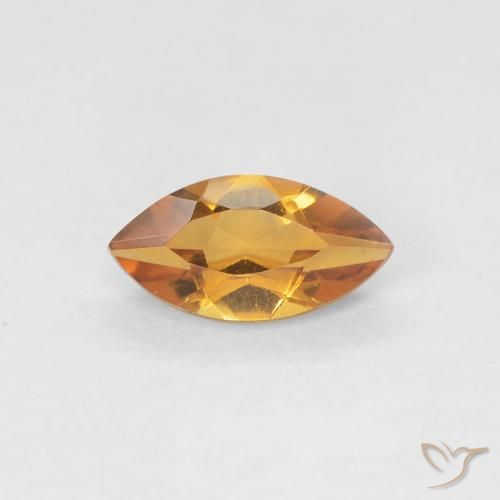 0.57ct Natural laranja marrom Citrino, Marquesa, VVS