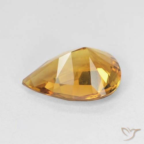 Citrino Marrom dourado Natural 4.25ct, Formato de pêra, VVS