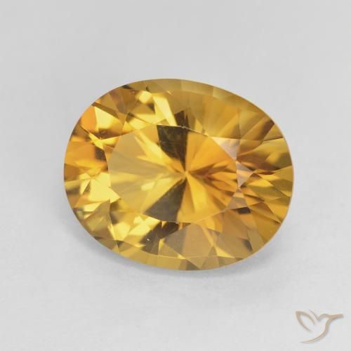 Citrino Laranja Dourada Natural 4.80ct, oval, VVS