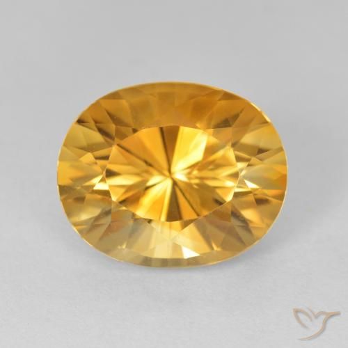 4.50ct Natural Medium Dark-Golden Citrino, oval, VVS
