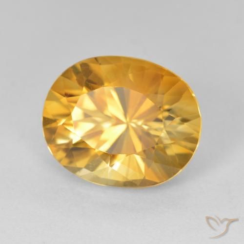 Citrino Medium Dark-Golden Natural 4.50ct, oval, VVS